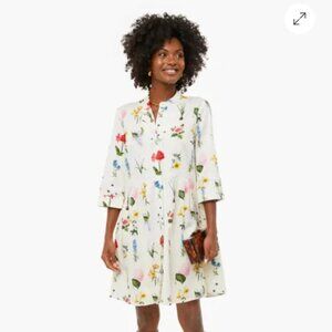 Tuckernuck Fresh Buds Royal Shirt Dress Size XXS Floral Feminine Preppy